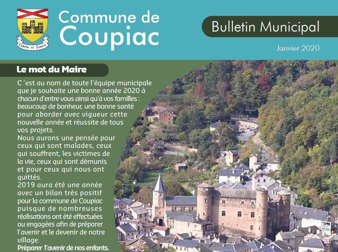 Coupiac bulletin municipal janvier 2020