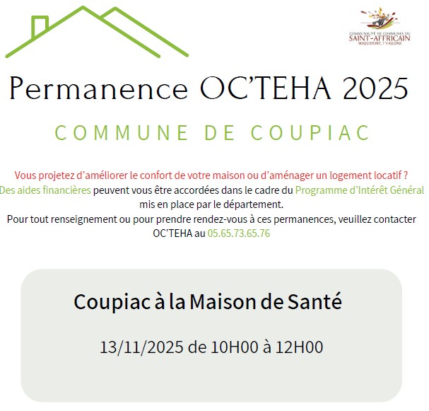 Lire la suite à propos de l’article PERMANENCE OC’TEHA